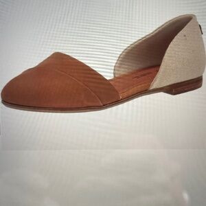 Tom’s Jutti D'Orsay flat Shoe, women's size 7.5 low heel suede footwear